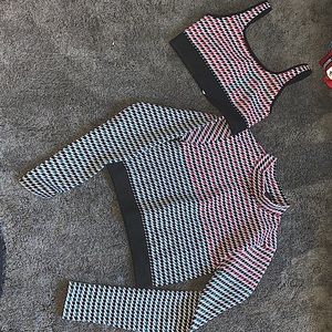 Fabletics Sports Bra and Matching Cropped Shirt